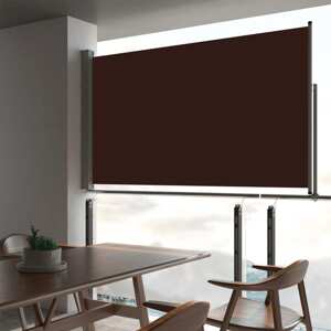 vidaXL Zaťahovacia bočná markíza na terasu 140x300 cm, hnedá