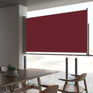 vidaXL Zaťahovacia bočná markíza na terasu 160x300 cm, červená