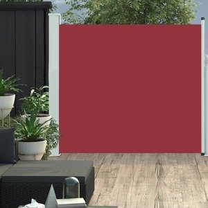 vidaXL Zaťahovacia bočná markíza na terasu 170x300 cm, červená