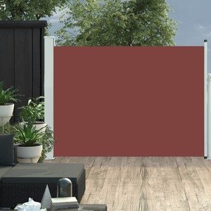 vidaXL Zaťahovacia bočná markíza na terasu 100x500 cm, hnedá