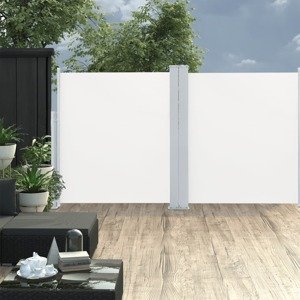 vidaXL Zaťahovacia dvojitá bočná markíza na terasu 170x600 cm, krémová