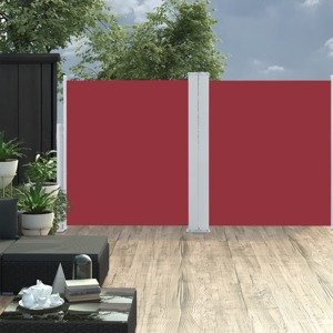 vidaXL Zaťahovacia bočná markíza 170x600 cm, červená