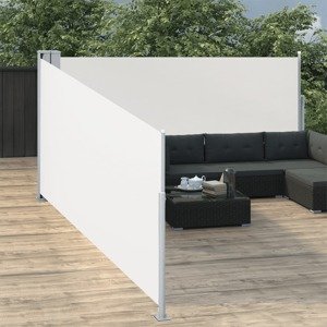 vidaXL Zaťahovacia bočná markíza, krémová 100x1000 cm