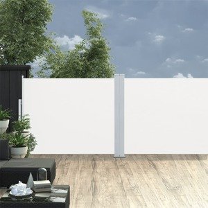 vidaXL Zaťahovacia bočná markíza, krémová 140x1000 cm