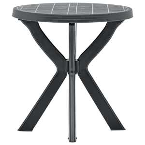 vidaXL Bistro stolík antracitový Ø70 cm plastový