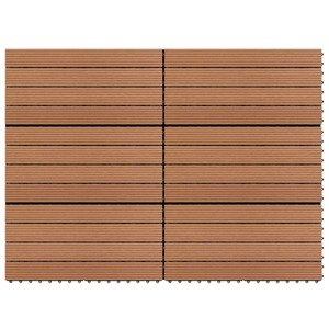 vidaXL WPC dlaždice 60x30 cm 6 ks, 1m², hnedé