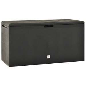 vidaXL Záhradný úložný box antracitový 114x47x60 cm