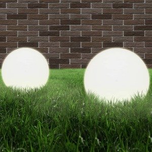 vidaXL LED lampy v tvare gule 2 ks, 40 cm, PMMA