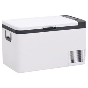 vidaXL Chladiaci box s rukoväťou čierno-biely 18 l PP a PE