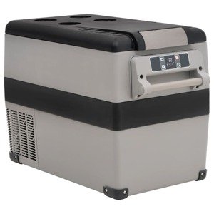 vidaXL Chladiaci box s rukoväťou čierno-sivý 35 l PP a PE