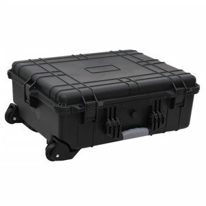 vidaXL Letecký kufor na kolieskach čierny 63x50x23 cm PP
