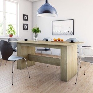 vidaXL Jedálenský stôl farba dubu sonoma 180x90x76 cm drevotrieska