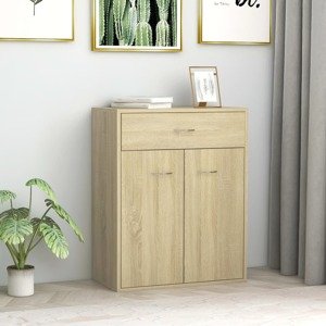 vidaXL Komoda, dub sonoma 60x30x75 cm, kompozitné drevo