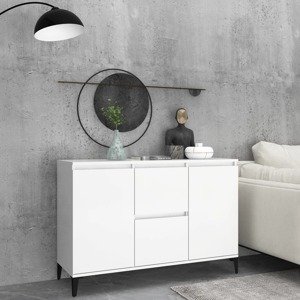 vidaXL Komoda, biela 104x35x70 cm, kompozitné drevo