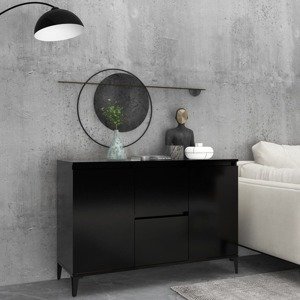 vidaXL Komoda, čierna 104x35x70 cm, kompozitné drevo
