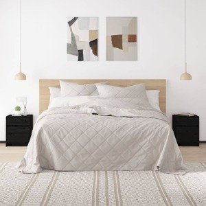 vidaXL Nočné stolíky 2 ks čierne 40x31x50 cm borovicový masív