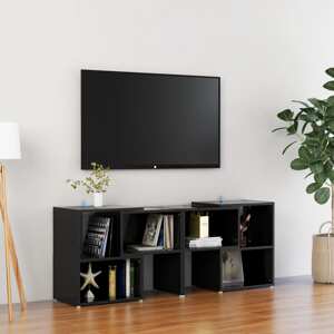 vidaXL TV skrinka, lesklá čierna 104x30x52 cm, kompozitné drevo