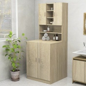 vidaXL Skrinka na práčku dub sonoma 70,5x25,5x90 cm