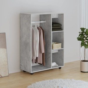 vidaXL Šatník betónovo sivý 80x40x110 cm z drevotriesky