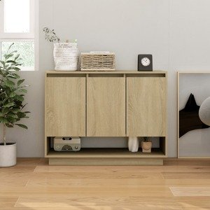vidaXL Komoda dub sonoma 97x31x75 cm drevotrieska