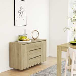 vidaXL Komoda s 3 zásuvkami dub sonoma 120x41x75 cm drevotrieska