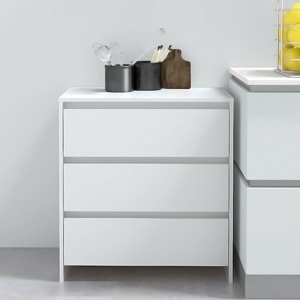 vidaXL Komoda biela 70x41x75 cm drevotrieska
