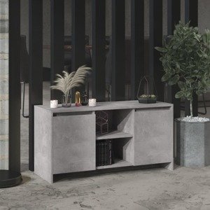 vidaXL TV skrinka betónovo-sivá 102x37,5x52,5 cm drevotrieska