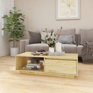 vidaXL Konferenčný stolík 110x50x33,5 cm borovicový masív