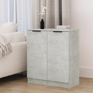 vidaXL Komody 2 ks betónovo sivé 30x30x70 cm spracované drevo