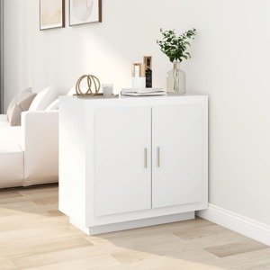 vidaXL Komoda biela 80x40x75 cm spracované drevo