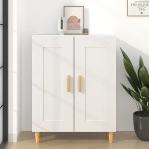 vidaXL Komoda biela 69,5x34x90 cm spracované drevo