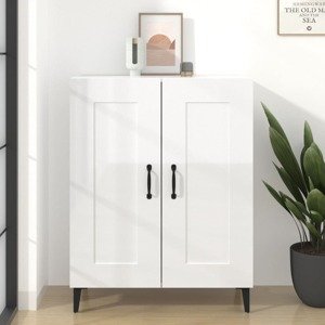 vidaXL Komoda lesklá biela 69,5x34x90 cm spracované drevo