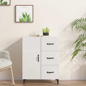 vidaXL Komoda lesklá biela 69,5x34x90 cm spracované drevo