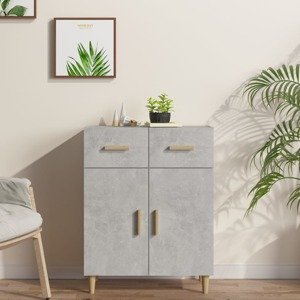 vidaXL Komoda betónovo sivá 69,5x34x89 cm spracované drevo