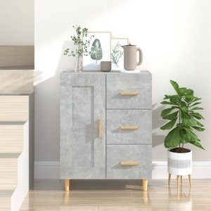 vidaXL Komoda betónovo sivá 69,5x34x90 cm spracované drevo