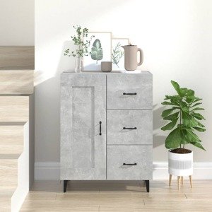 vidaXL Komoda betónovo sivá 69,5x34x90 cm spracované drevo
