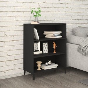 vidaXL Komoda čierna 69,5x32,5x90 cm spracované drevo