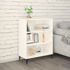 vidaXL Komoda lesklá biela 69,5x32,5x90 cm spracované drevo