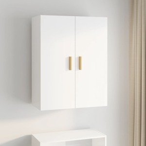 vidaXL Závesná nástenná skrinka biela 69,5x34x90 cm