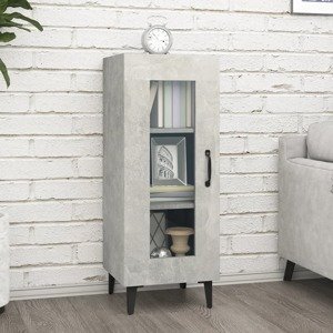 vidaXL Komoda betónovo sivá 34,5x34x90 cm spracované drevo