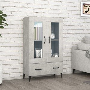 vidaXL Vysoká skrinka betónovo sivá 70x31x115 cm spracované drevo
