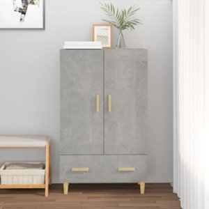 vidaXL Vysoká skrinka betónovo sivá 70x31x115 cm spracované drevo