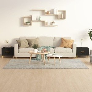 vidaXL Konferenčné stolíky 2 ks, čierne 50x50x40 cm, kompozitné drevo
