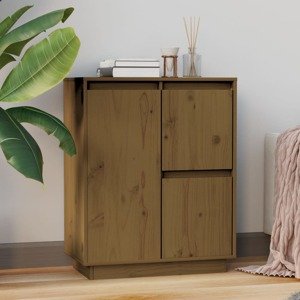 vidaXL Komoda, medovo hnedá 60x34x75 cm, borovicový masív