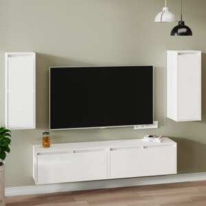 vidaXL Nástenné skrinky 2 ks biele 30x30x80 cm masívna borovica