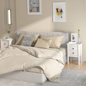 vidaXL Nočné stolíky 2 ks biele 40x35x61,5 cm masívne borovicové drevo