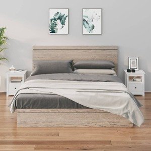 vidaXL Nočné stolíky 2 ks biele 40x35x49 cm masívne borovicové drevo