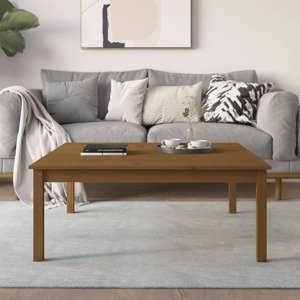 vidaXL Konferenčný stolík medovo-hnedý 100x100x40 cm borovicový masív