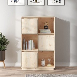 vidaXL Vysoká skrinka 74x35x117 cm masívna borovica