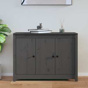 vidaXL Komoda sivá 100x35x74 cm borovicový masív
